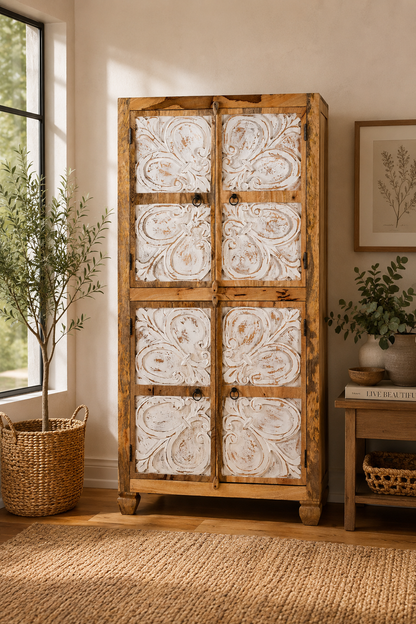The Eleanor Wardrobe - Heritage Floral Armoire